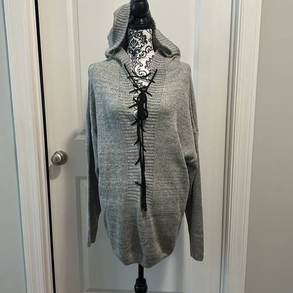 Casual Hoodie Cotton Solid Sweater Coat, Khaki - Picture 2 of 10